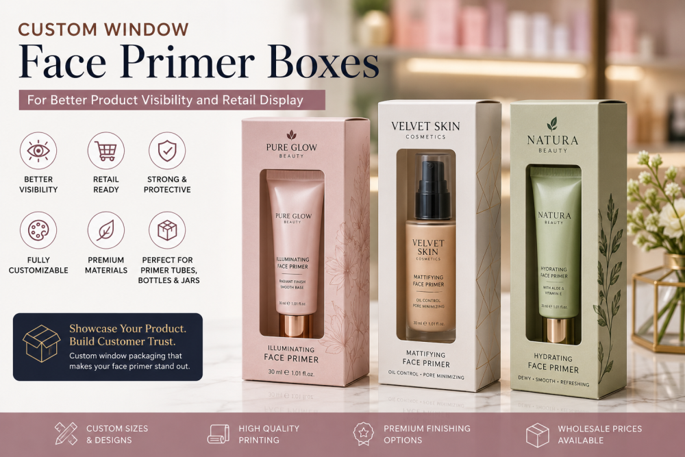 Custom Window Face Primer Boxes: How to Position the Window Around Tubes, Pumps and Jars