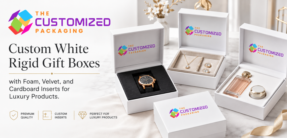 Custom White Rigid Gift Boxes with Inserts: How to Choose Foam, Velvet-Covered or Paperboard Interiors