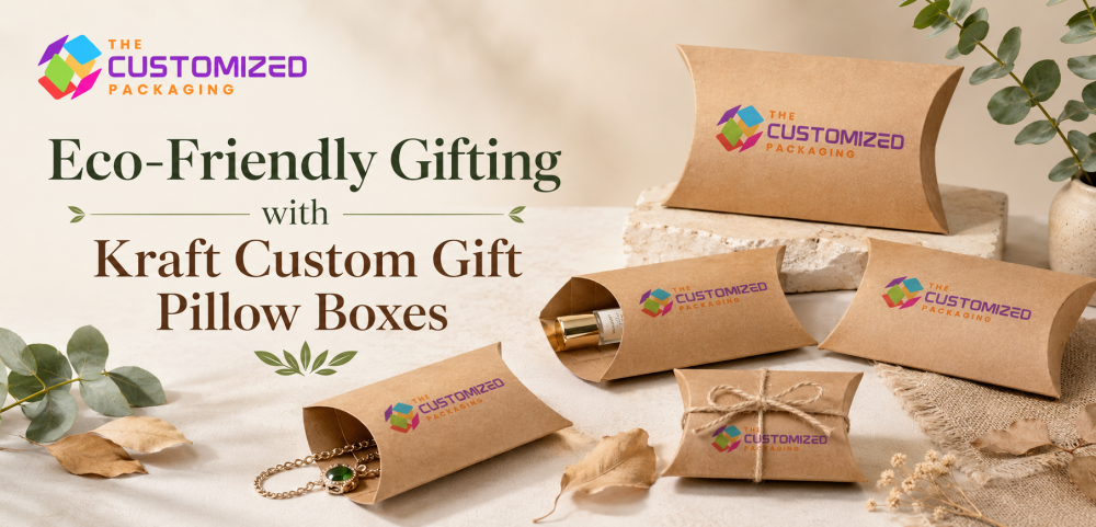 Kraft Custom Gift Pillow Boxes: When to Use Windows, Sleeves, Ribbons and Inserts