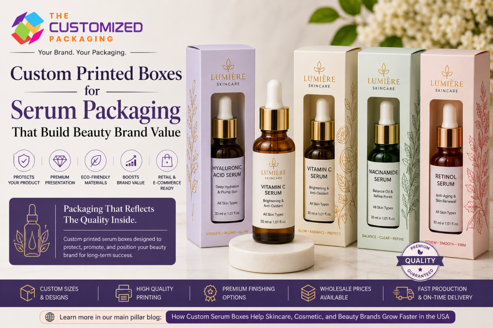 Custom Printed Serum Boxes: How to Organize Actives, Claims and Product Variants