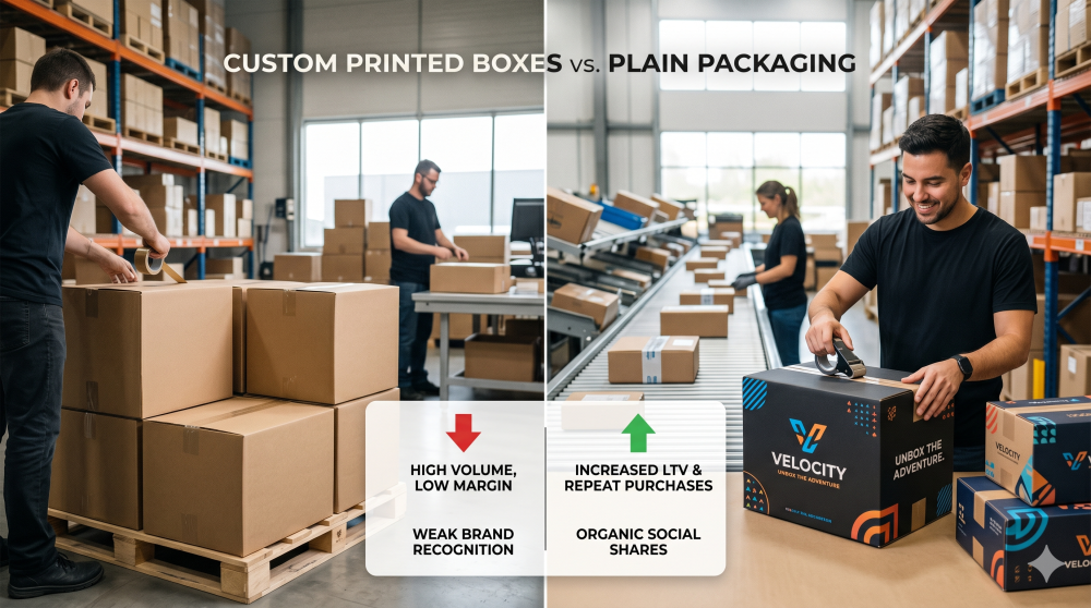 Custom Printed Boxes vs Plain Packaging: When Should an Ecommerce Brand Upgrade?