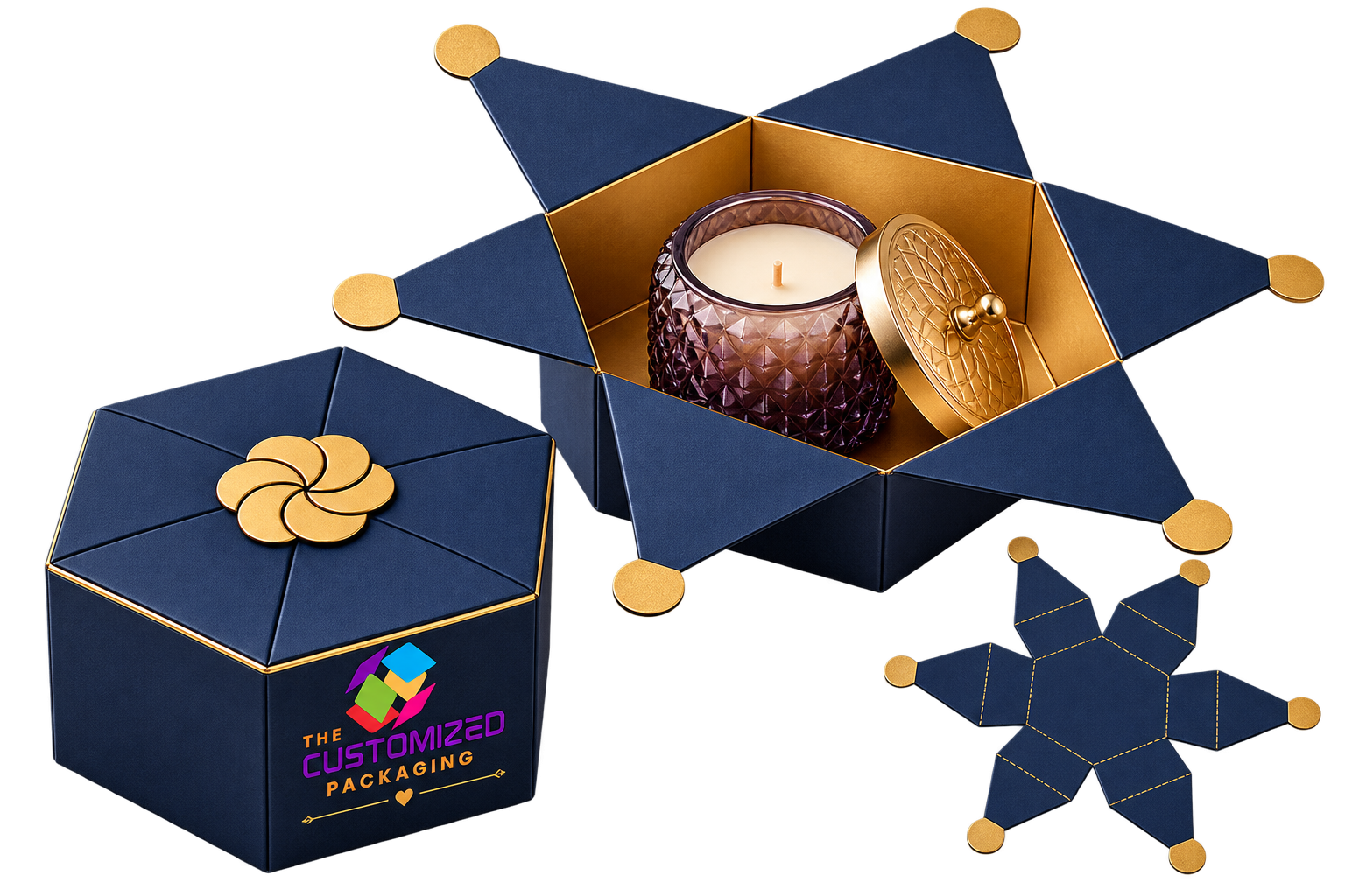 Custom Gift Hexagon Boxes